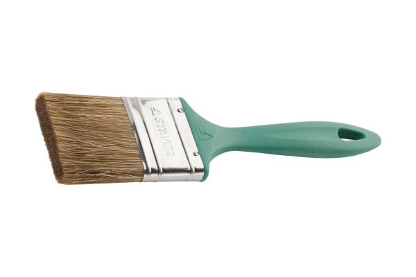 Плоская кисть STAYER Lasur Euro смешанная натуральная и искусственная щетина пластмассовая ручка 50 мм 01081-50