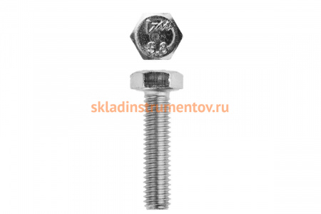 Болт Зубр ГОСТ 7798-70, M20 x 160 мм, 5 кг, кл. пр. 5.8, оцинкованный 03080-20-160