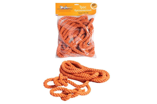 Буксировочный трос без крюков (канат, 10 т, 6 м) Airline ACA-04