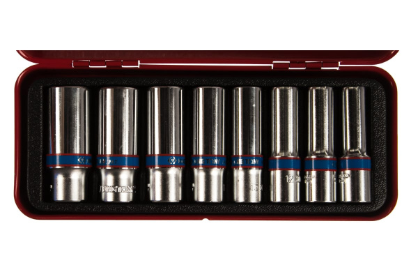 Набор шестигранных глубоких торцевых головок 3/8", 10-19мм, 8шт KING TONY 3508MR