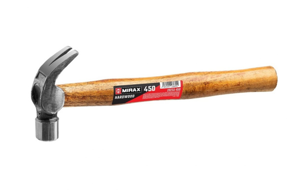 Кованый молоток-гвоздодер MIRAX 450 г 20233-450