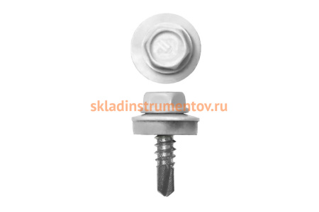 Саморезы ЗУБР СКМ кровельные, RAL 9003 белый, 19 x 5.5 мм, 2 500 шт 4-300310-55-019-9003