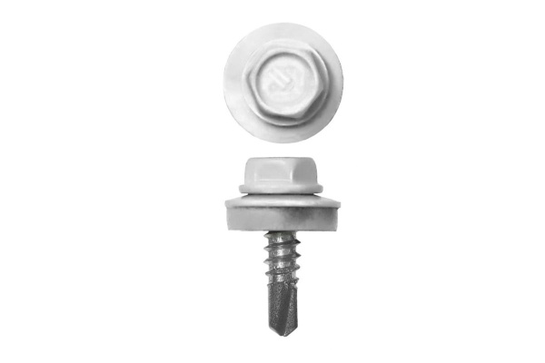 Саморезы ЗУБР СКМ кровельные, RAL 9003 белый, 19 x 5.5 мм, 2 500 шт 4-300310-55-019-9003