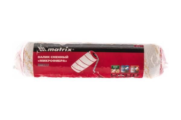 Сменный валик МИКРОФИБРА MATRIX 250 мм ворс 12 мм D - 48 мм D ручки - 8 мм полиэстер 80776