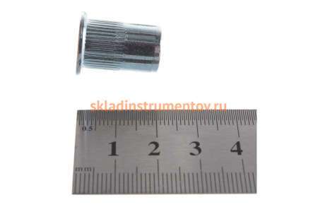 Резьбовые заклепки с насечками ЗУБР Профессионал М10, 6 шт, стальные, стандартный бортик 31318-10