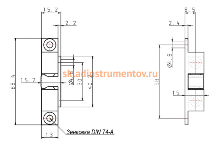Двухшариковая защелка KIPP K0583.70