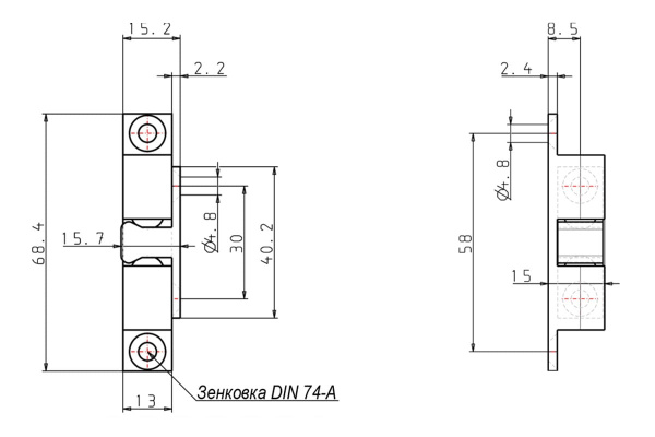 Двухшариковая защелка KIPP K0583.70