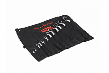 Набор накидных двухсторонних ключей HORTZ 13шт, 6-41 мм, брезентовая сумка 449806