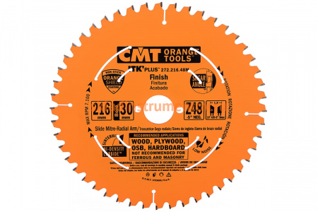 Диск пильный по дереву (216х30х1,8/1,2 мм; Z48) CMT 272.216.48M