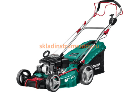 Самоходная бензиновая газонокосилка ЗУБР 510 мм, 6.5 л.с. ГБС-510