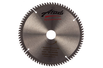 Диск пильный (210 мм; 80T; 30 мм) для алюминия и пластика профи АТАКА 8077820