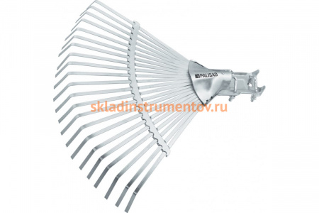 Веерные стальные грабли PALISAD 450 мм, 22 плоских зуба, регулируемая тулейка, без черенка 617025