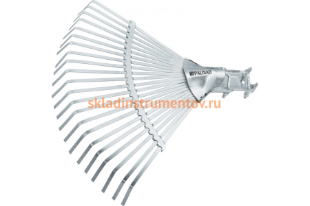 Веерные стальные грабли PALISAD 450 мм, 22 плоских зуба, регулируемая тулейка, без черенка 617025