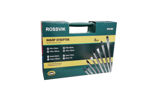 Набор отверток ROSSVIK 8шт SP0108S