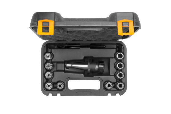 Патрон цанговый 30 с набором цанг ER25 10 шт, 3-16 мм Micron 108046