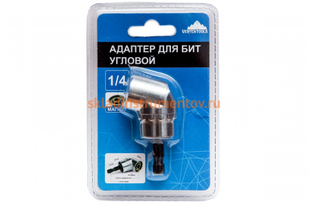 Редуктор для бит угловой (1/4"; 61 мм) Vertextools РД-1/4-61