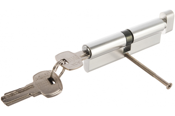 Цилиндровый механизм с вертушкой AJAX AX202/100 mm 45+10+45 CP хром 5 кл. 40219