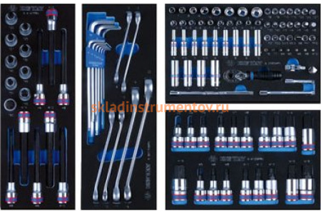 Набор инструментов в красной тележке, 286 предметов KING TONY 934A-010MRV