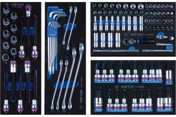 Набор инструментов в красной тележке, 286 предметов KING TONY 934A-010MRV