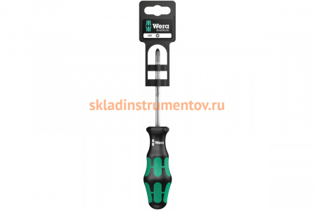 Крестовая отвёртка WERA 350 PH SB PH1x80 мм, на подвесе WE-100051