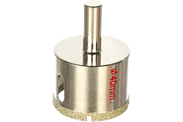 Коронка алмазная по стеклу и керамике (40 мм) ПРАКТИКА 777-321