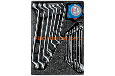 Ложемент для набора накидных и рожковых ключей, рулетка 9-90315MR, PVC KING TONY 84712920B