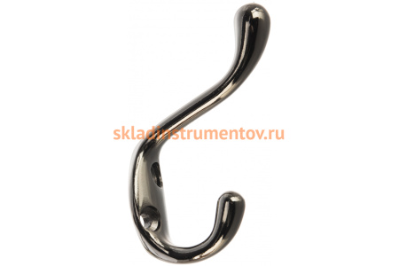 Мебельный крючок JET 586 двухрожковый, алюминий, черный никель CQ586A.002NP99