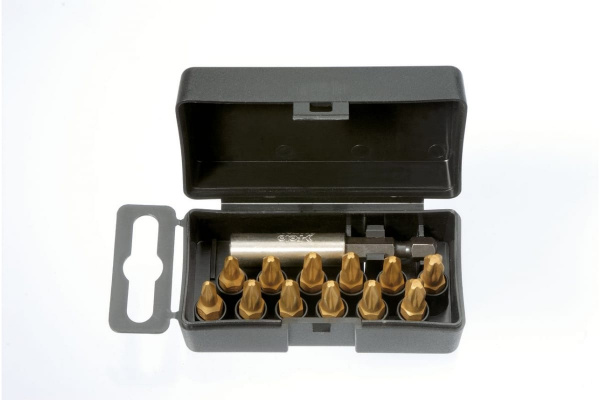 Набор бит PZ/PH TiN с держателем бит в кейсе, 13 шт. Felo 02291076