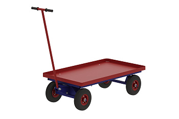 Тележка RUSKLAD ТПО 2 (600x900x50) платформенная, с поворотной осью, с чугунными колёсами Тележка RUSKLAD ТПО 2 (600x900x50) платформенная, с поворотной осью, с чугунными колёсами