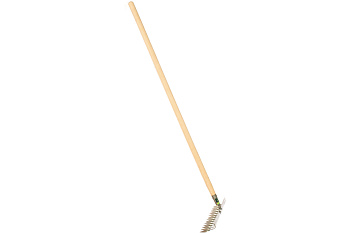 Витые грабли СИБРТЕХ 14 зубьев, 340 мм, нержавеющая сталь, с черенком 61760