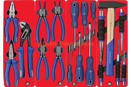 Набор инструментов СТАНДАРТ в красной тележке, 186 предметов МАСТАК 52-186R