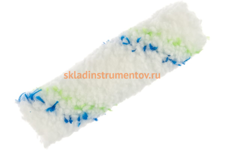 Сменный мини-валик 110 мм,ворс 12 мм,D - 16 мм, D ручки - 6 мм СИБРТЕХ Водные краски 80582