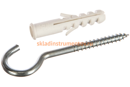 Распорный дюбель Зубр МАСТЕР тип ЕВРО с шурупом-полукольцом, 10х50 / 6х90 мм, 4 шт 30686-10-50