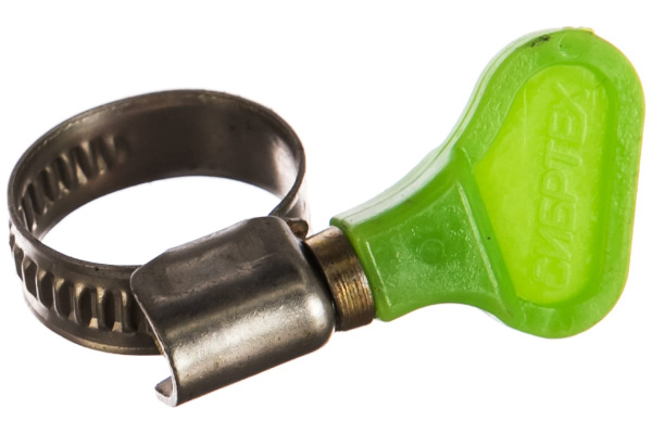 Металлические хомуты СИБРТЕХ, элемент крепления с формой ключа, 12-20мм, 2 шт 47649