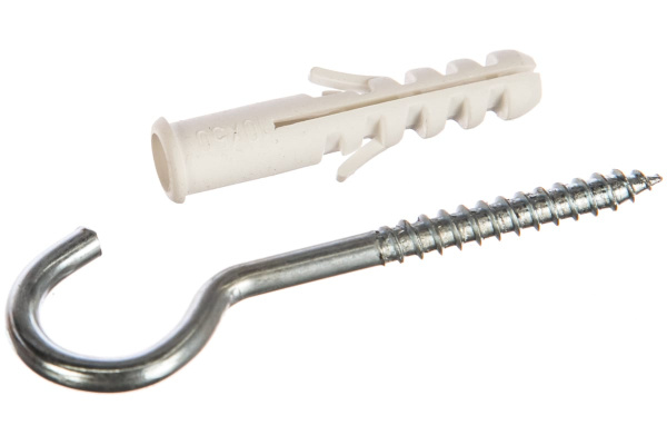 Распорный дюбель Зубр МАСТЕР тип ЕВРО с шурупом-полукольцом, 10х50 / 6х90 мм, 4 шт 30686-10-50