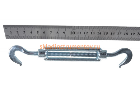 Талреп ЗУБР М8 DIN 1480 крюк-крюк, кованая натяжная муфта 304366-08 Талреп ЗУБР М8 DIN 1480 крюк-крюк, кованая натяжная муфта 304366-08