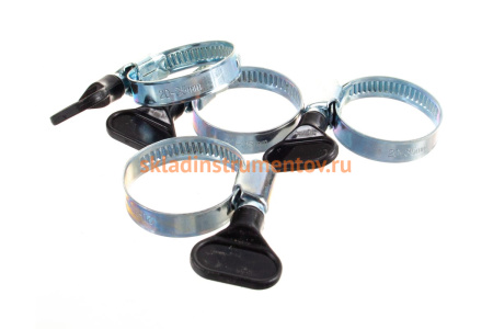 Обжимной хомут QUATTRO ELEMENTI 20-35 мм оцинкованный с ключом 4 шт 642-210