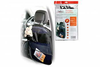 Прозрачная защитная накидка на спинку переднего сидения (65х50 см, с карманами) Airline AO-CS-19