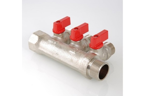 Коллектор с кранами Энкор 2 выхода х 1 х 1/2 НР /1/24/ 78050