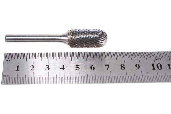 Бор-фреза форма С цилиндр со сферическим концом (12.7x25 мм; хвостовик 6 мм) D.BOR 9F-12127K02D
