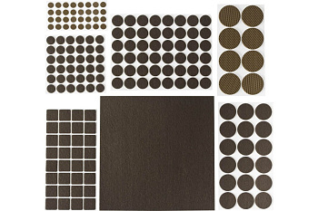 Самоклеящиеся накладки на мебельные ножки, набор "COMFORT" Stayer  175 шт, коричневые 40916-H175