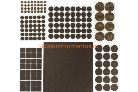 Самоклеящиеся накладки на мебельные ножки, набор "COMFORT" Stayer  175 шт, коричневые 40916-H175