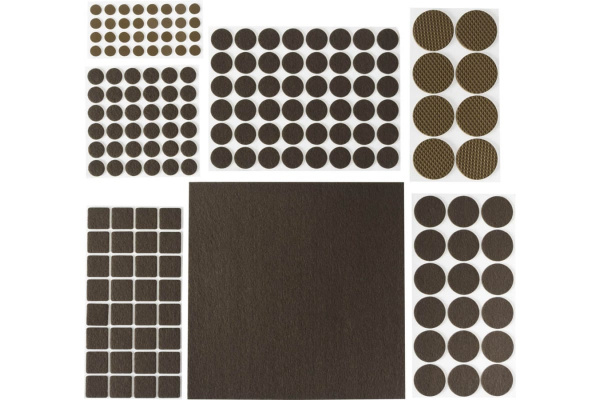 Самоклеящиеся накладки на мебельные ножки, набор "COMFORT" Stayer  175 шт, коричневые 40916-H175