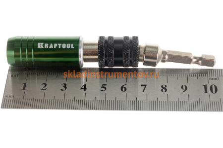 Адаптер шарнирный угловой для бит с магнитным держателем крепежа (100 мм) KRAFTOOL 26761-100