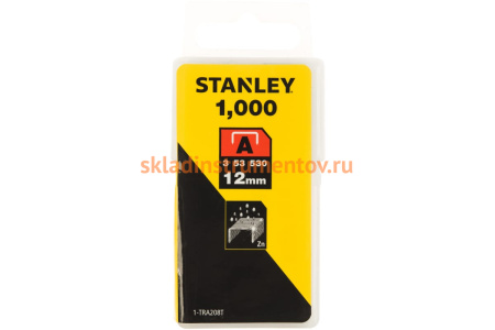 Скоба для степлера (12 мм; тип А(53); 1000 шт.) Stanley 1-TRA208T