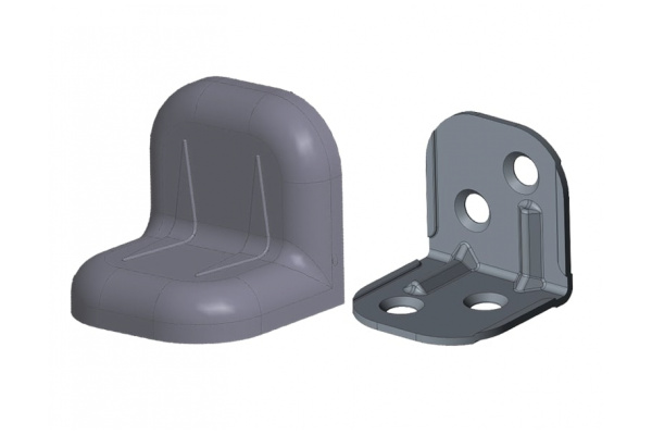 Уголок с заглушкой MFK-TORG 24х24х25х1.2 металлик 13 24 24 13