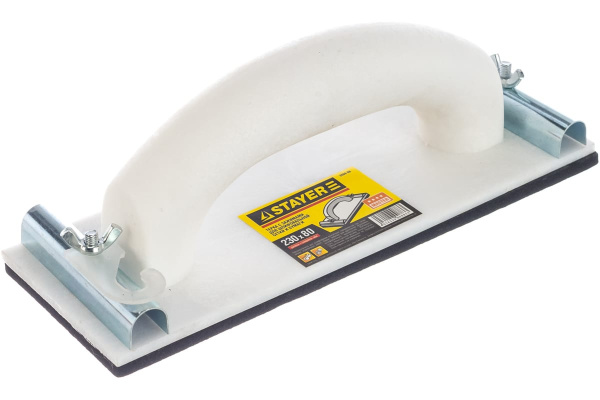 Терка для шлифования с металлическим фиксатором, 80x230мм STAYER 3569-08