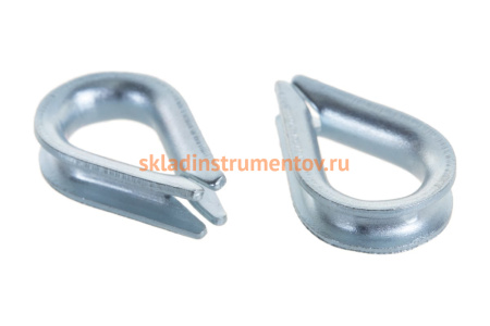 Коуш DIN 6899 оцинкованный 2 шт. (4 мм; ТФ6) Зубр 4-304496-04