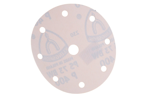 Круг шлифовальный на липучке для обработки красок, лаков и шпаклевок (150 мм; Р400; 8 отверстий) KLINGSPOR 301215