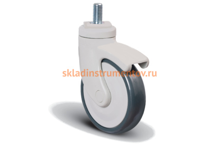 Колесо аппаратное поворотное с подшипником с болтом M12 125 мм для медицинского оборудования MFK-TORG EC05-MBT-125 M12